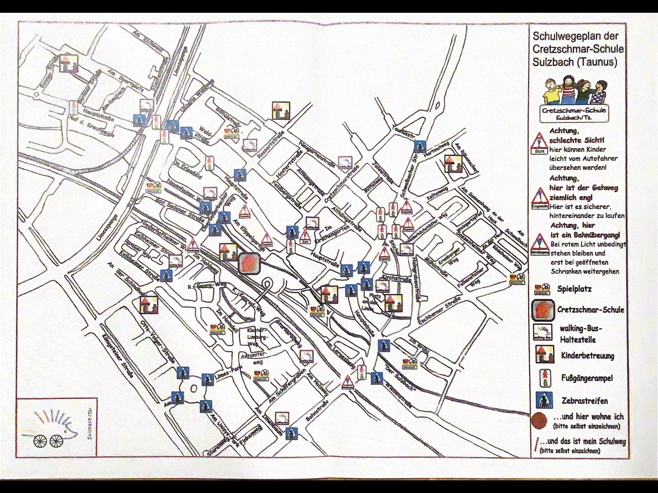 Schulweg- Karte